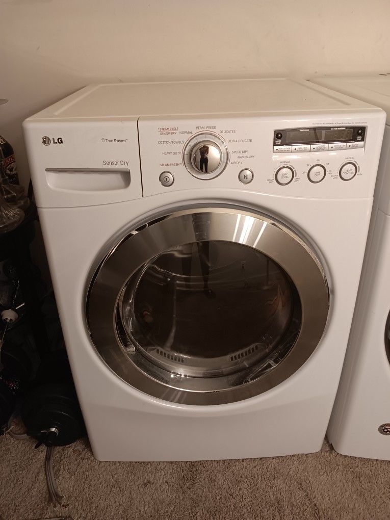 White LG Dryer 