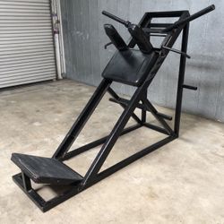    Vintage Hack Squat Old School Bodybuilding Machine Iron Muscle Weights Gym Fitness Workout Legs Leg Day Machine 