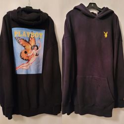 Playboy x Missguided Hoodie Sweater Hooded Sweatshirt Oversized Dress Womens 18