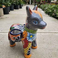 Talavera Grey Donkey Clay Pots (Planters) Plants. Pottery $35 cada uno