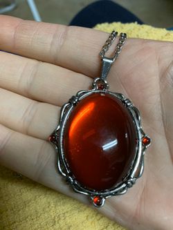 Ruby red pendant women’s necklace