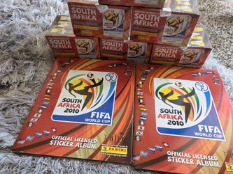 Panini World CUP 2010 Selead Boxes 100 Pks Oficial Items And Albums Completely Full No Trade
