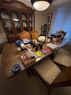 Large Dining room Table and Chair Set