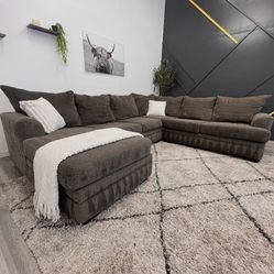Gray Sectional Couch - Free Delivery 