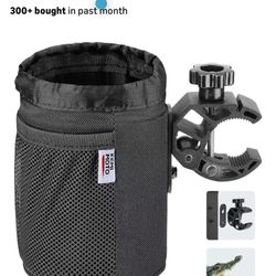 KEMIMOTO Motorcycle Cup Holder, Oxford Fabric Motorcycle Drink Holder with 0.6"-1.5" Alligator Clamp, Universal Water Bottle Cup Accessories for Bike,