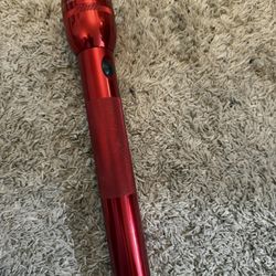 Vintage Red Maglite D-Cell Flashlight – Made in USA (Ontario CA) – AS-IS