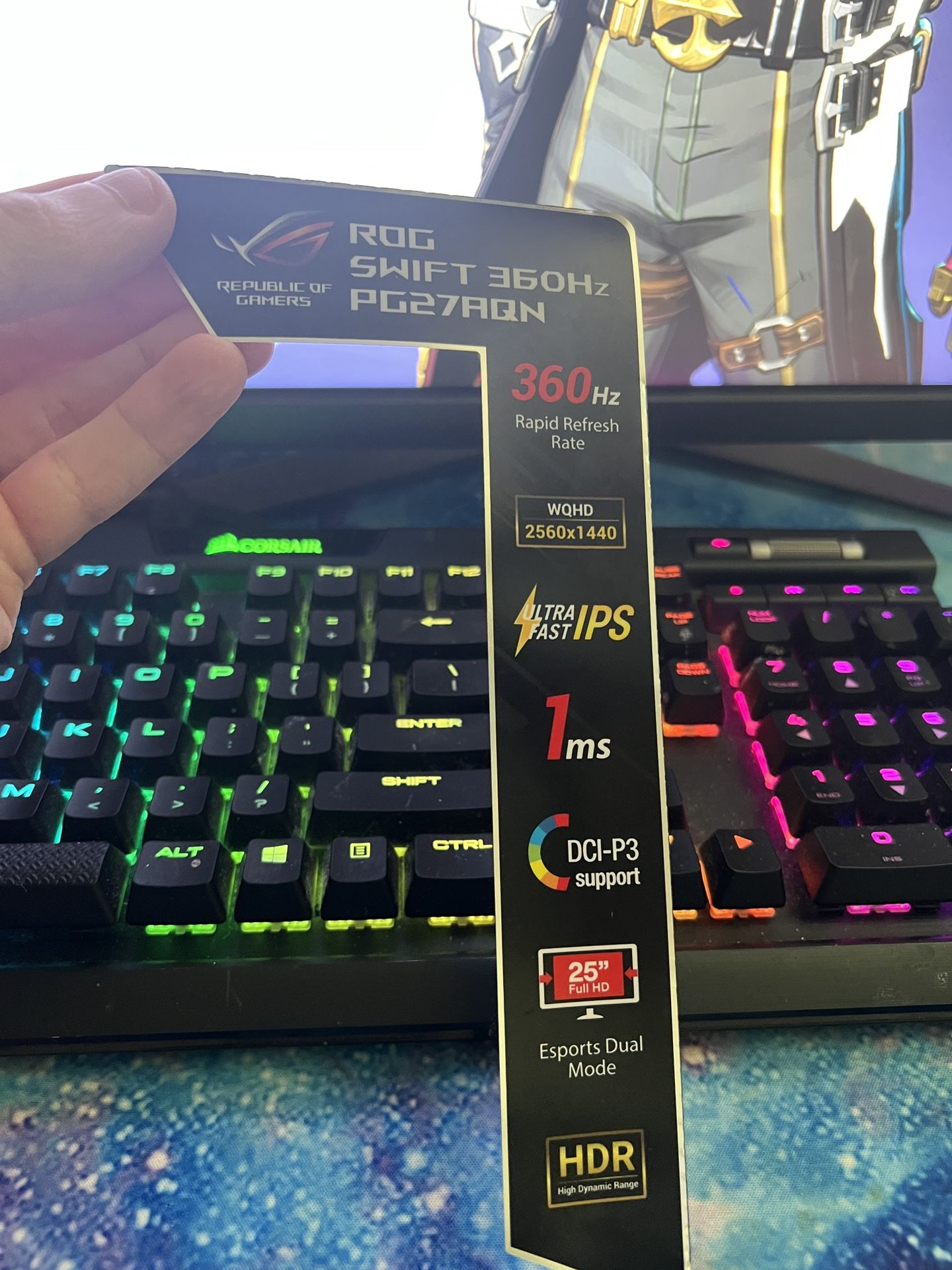 ROG Swift 27” 360HZ 2560x1440 Gaming Monitor