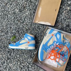 Jordan 1 Retro High Off-white University Blue Size 11