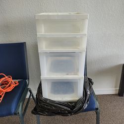 Plastic Storage Cabinet With Four Drawers