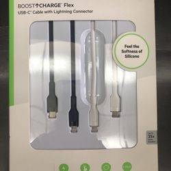 Belkin Boost Charge Flex USB C Cable With Lightning Connector Cable Set 4-Pack 3.3ft + 6.6ft, New Sealed Box 