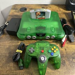 Nintendo 64 N64 Funtastic Jungle Green Console