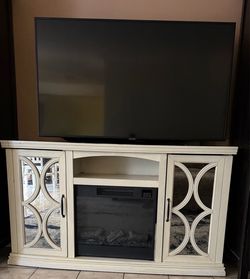 Fireplace tv stand