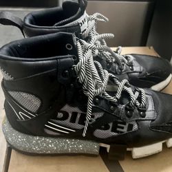 Diesel S-Padola Mid Trek Mid-Top Sneakers Men’s US 8 Black/Gray RN 93243