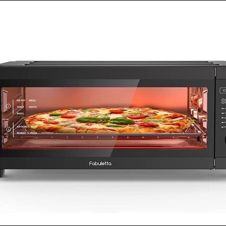 Air Fryer Toaster Oven Combo - Fabuletta 10-in-1 Countertop  Convection Oven 1800W, Flip Up & Away Capability for Storage Space,  Oil-Less Air Fryer Oven Fit 12 Pizza, 9 Slices Toast, 5