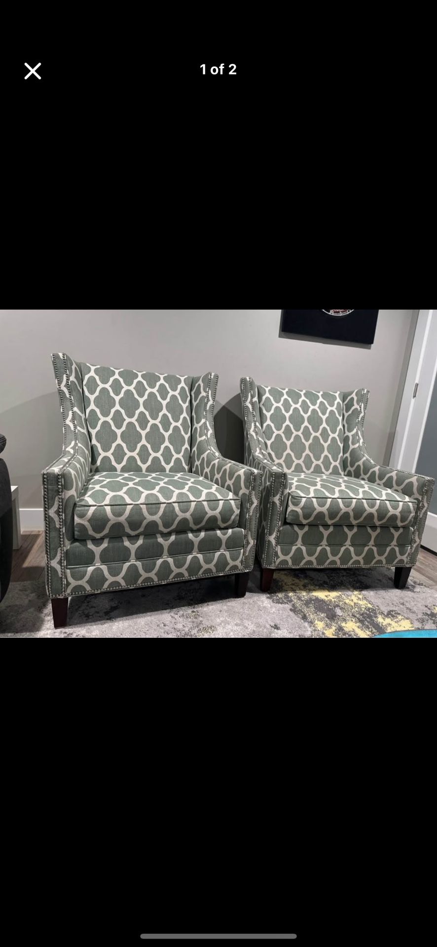 Elegant Accent arm chairs (2) $300 each or $550 for both OBO - *just got professionally CLEANED*