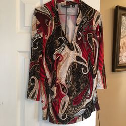 Women's tops, sweaters all like new or never worn. Size large and asking $5 per top. NY and Company, dress barn, Cato.