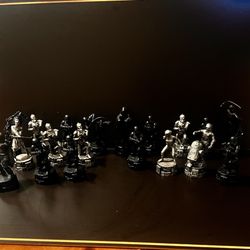 Star Wars 2005 LFL Lot Of 19 Chess Pieces Silver Black Characters Stunning Rare