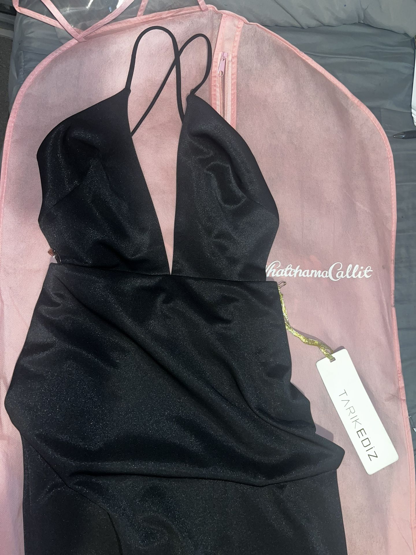TARIK EDIZ Black Mermaid Prom Dress Size 12