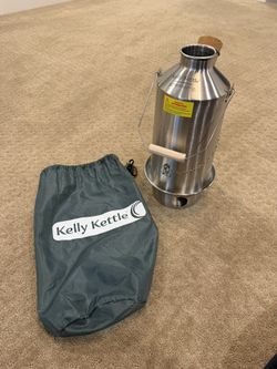 Kelly Kettle stainless steel camp kettle is perfect for camping emergencies backpacking Brand New!