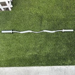 Olympic Curl Bar, 4FT Alloy Steel Barbell with 2IN Sleeves, Silver Finish for Bicep and Tricep Training Al Mode