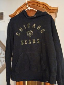 Womens Large Used Chicago Bears Black Hoodie