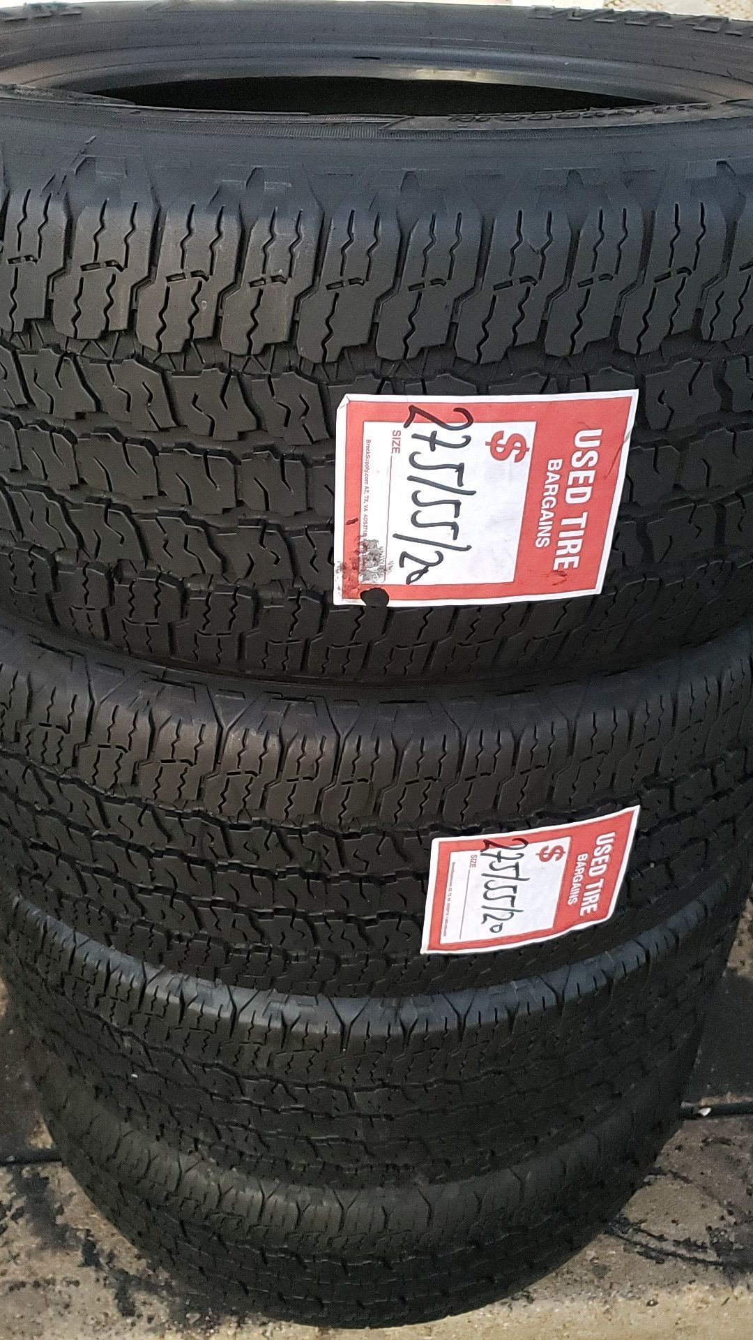 Four matching Goodyear tires for sale 275/55/20