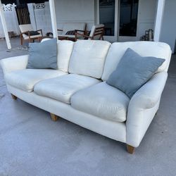White Upholstered Sofa 