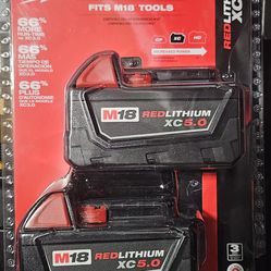Milwaukee M18 5.0Ah 2-PACK BATTERIES