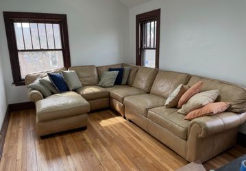 Arhaus Leather Sectional Offers Accepted