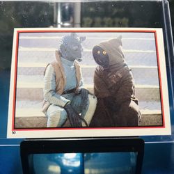 Vintage 1983 STAR WARS Return of the Jedi Album Stickers #50 Beedo and A Jawa