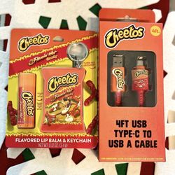 Cheetos USB Cable And Lip Balm Eater Basket Items