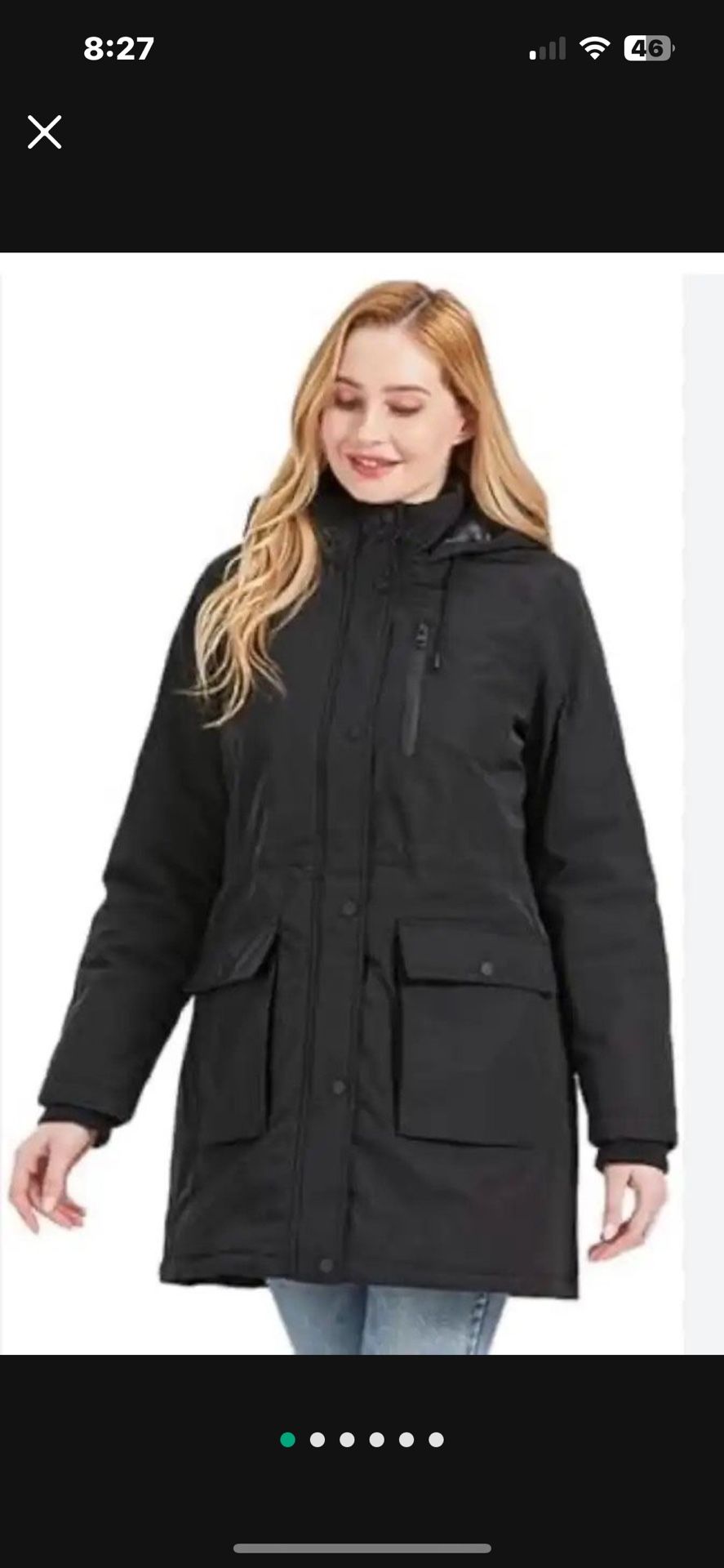New Anna Suhuan Womanβs Size 6, 8, &10 available Winter Jacket. Black.