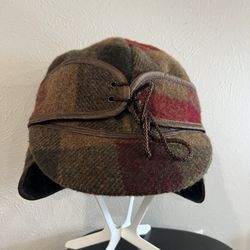 Lake Of The Isles Men’s Vintage Wool Hat With Ear Flaps Size 7 3/8