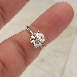 3.05 Carat F Si1 Round Diamond Ring Must SEE!