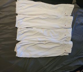 white alleson softball pants  medium