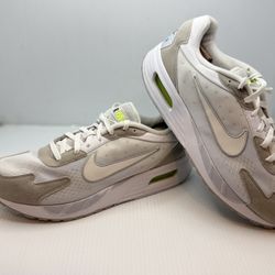 Nike Air Max Solo DX3666-003 Men's Gray Volt White Leather Running Shoes Size 13