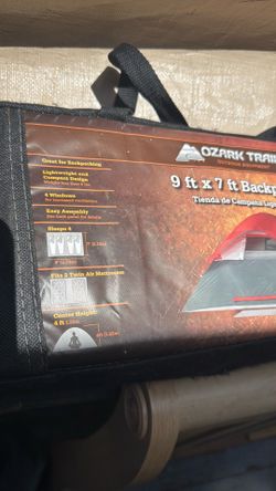 New Ozark trail 9 ft by 7 ft backpacking tent