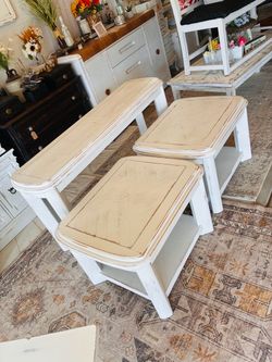 Sofa Table + 2 larger side tables
