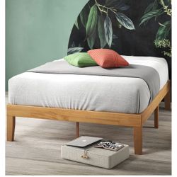 King Size ZINUS Moiz Wood Platform Bed Frame / Wood Slat Support / No Box Spring Needed / Easy Assembly, Natural