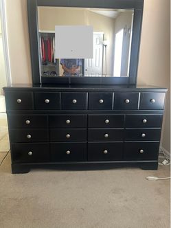 Dresser with mirror