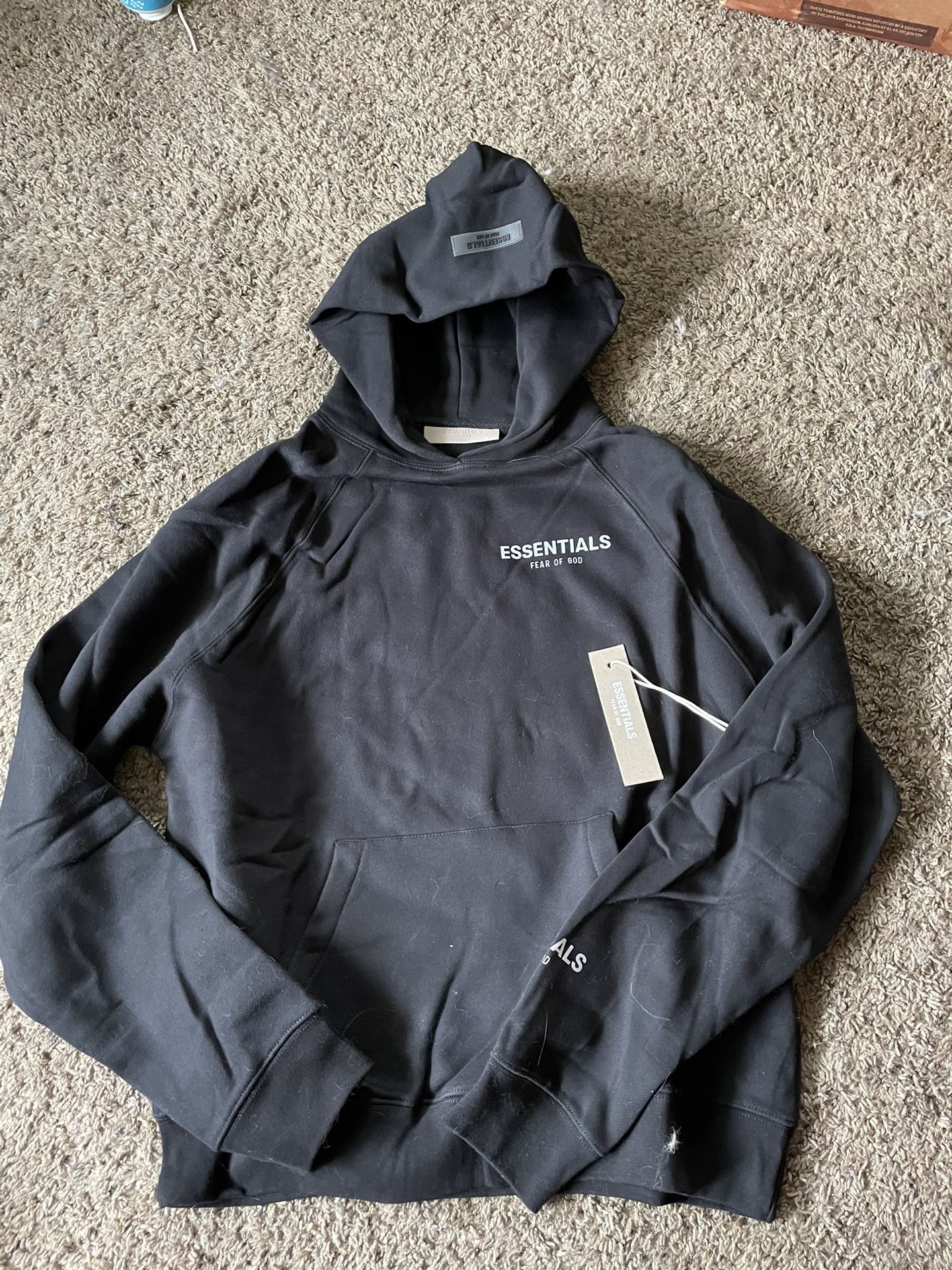 Black essentialsXfearofgod hoodie