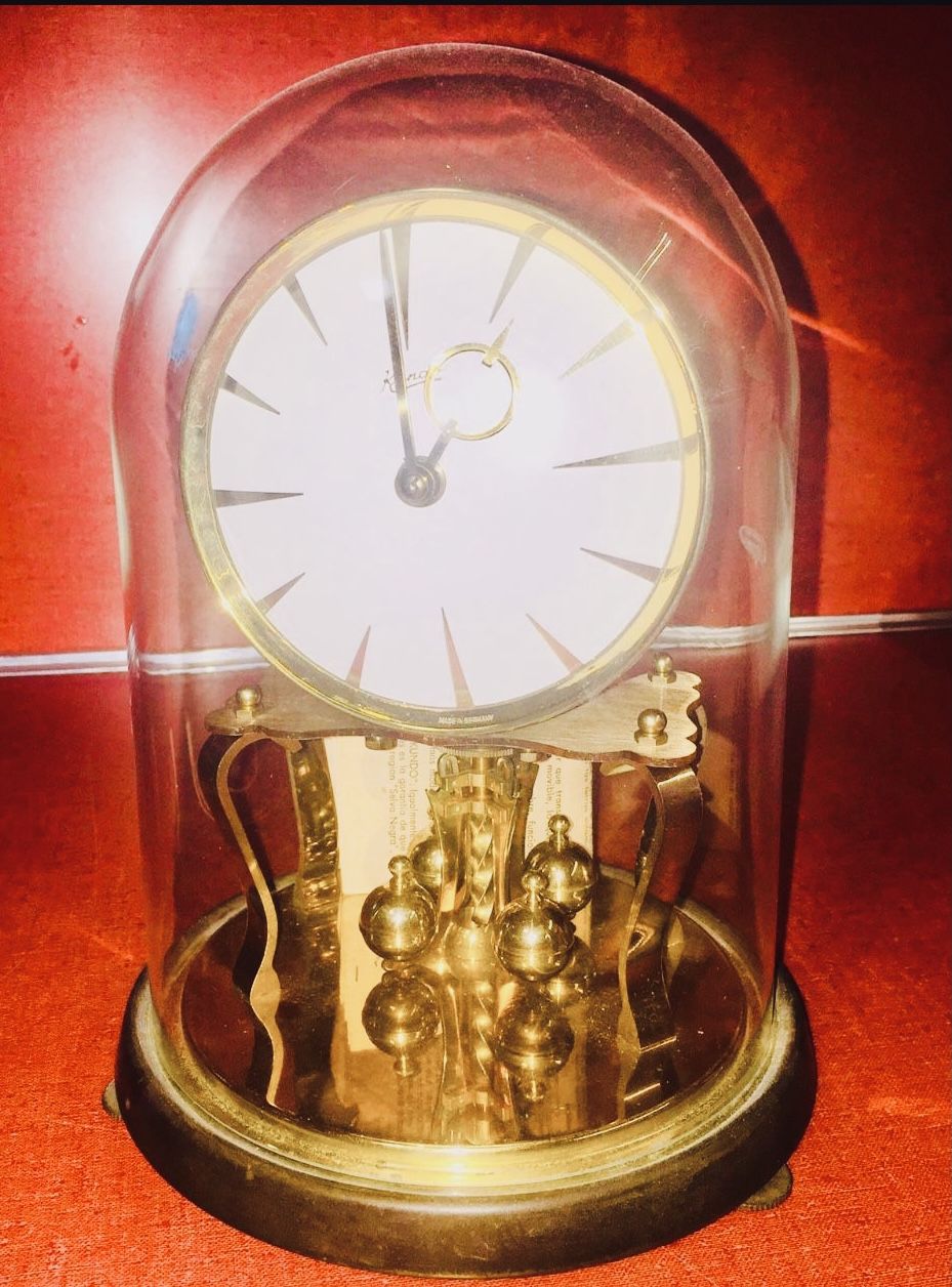 ORIGINAL KUNDO 400 DAY PENDULUM  GLASS DOME GERMAN WIND CLOCK