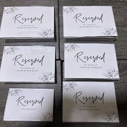 6 Pack Reserved Table Signs