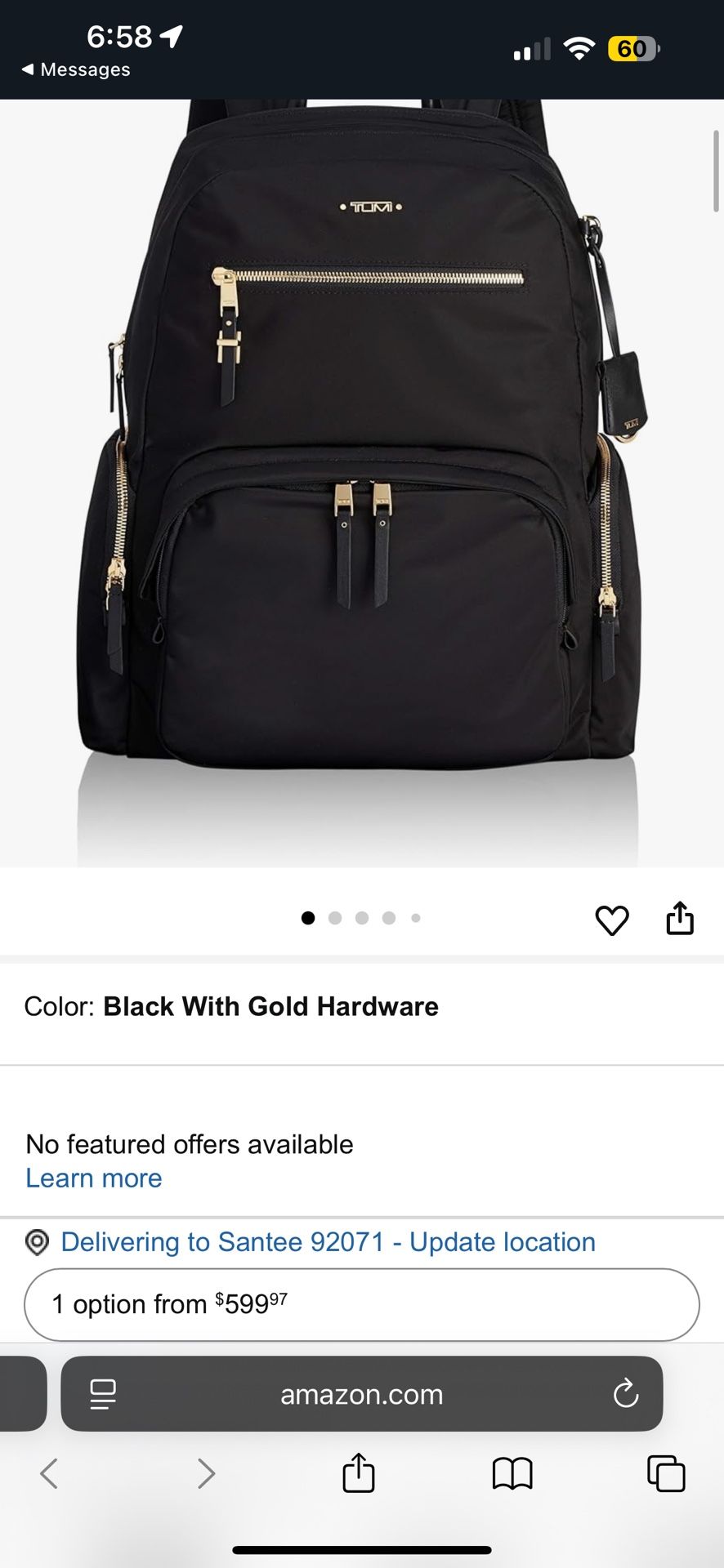 Tumi backpack 