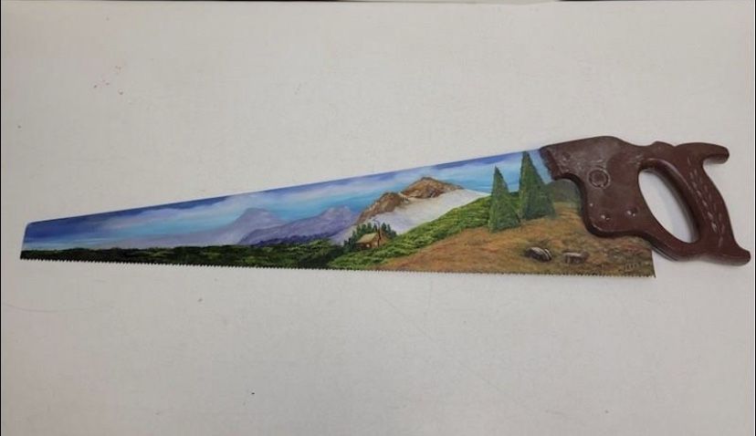 Hand Painted Saw