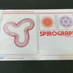 KENNER 1990 SPIROGRAPH DESIGN TOY PLASTIC WHEELS & GEARS LOT W/INSTUCTION BOOKLET 