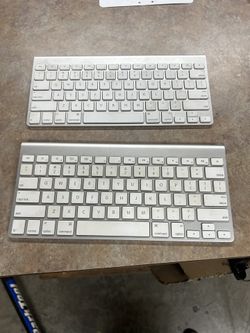 (2) Apple A1314 Wireless Magic Keyboards Silver (2)