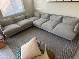 Living Spaces Adeline II Gray Sectional