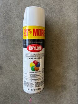 Krylon Colormaxx paint and primer white gloss