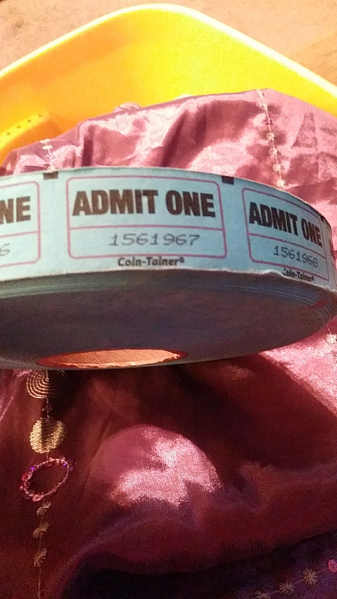 Roll of Admit One Tickets